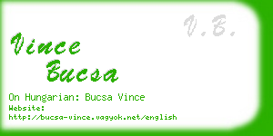 vince bucsa business card